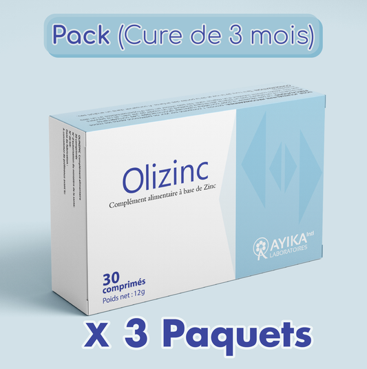 PACK N° 2 - OLIZINC - Complément alimentaire pour la santé des cheveux, peau et ongles.